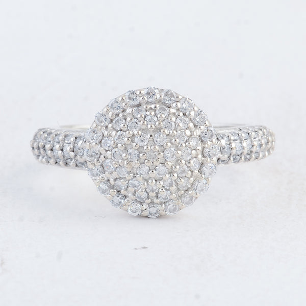 1.14 Ct Round Cubic Zirconia 925 Sterling Silver Ring