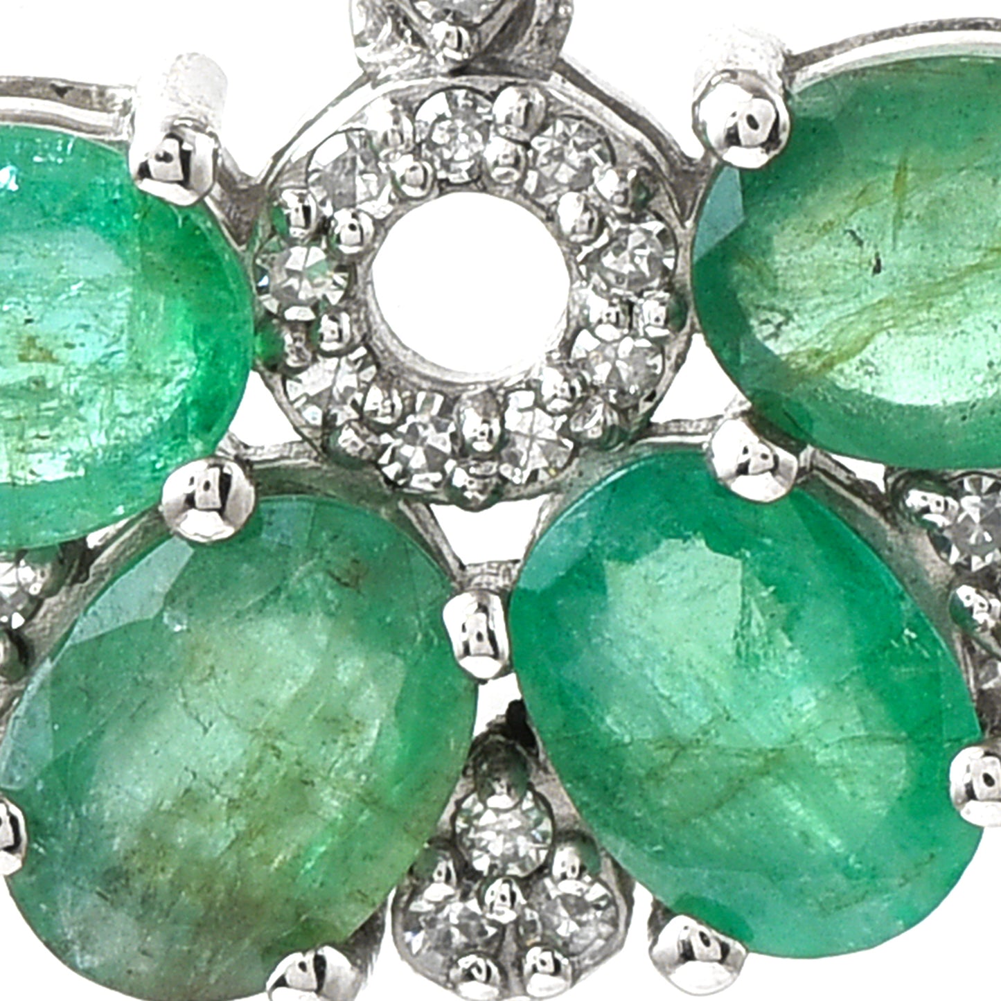 1.22 Ct Oval Emerald 950 Platinum Pendant