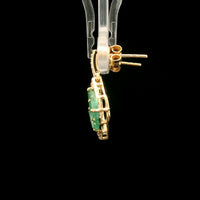 2.21 Ct Marquise Emerald 14K Gold Earrings