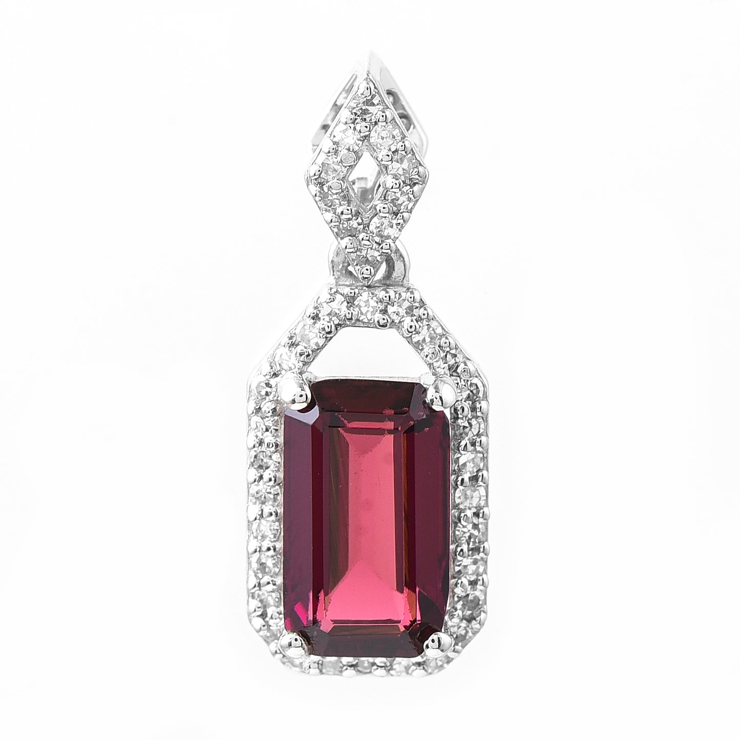 1.28 Ct Octagon Tourmaline 950 Platinum Pendant