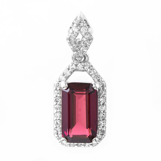 1.28 Ct Octagon Tourmaline 950 Platinum Pendant