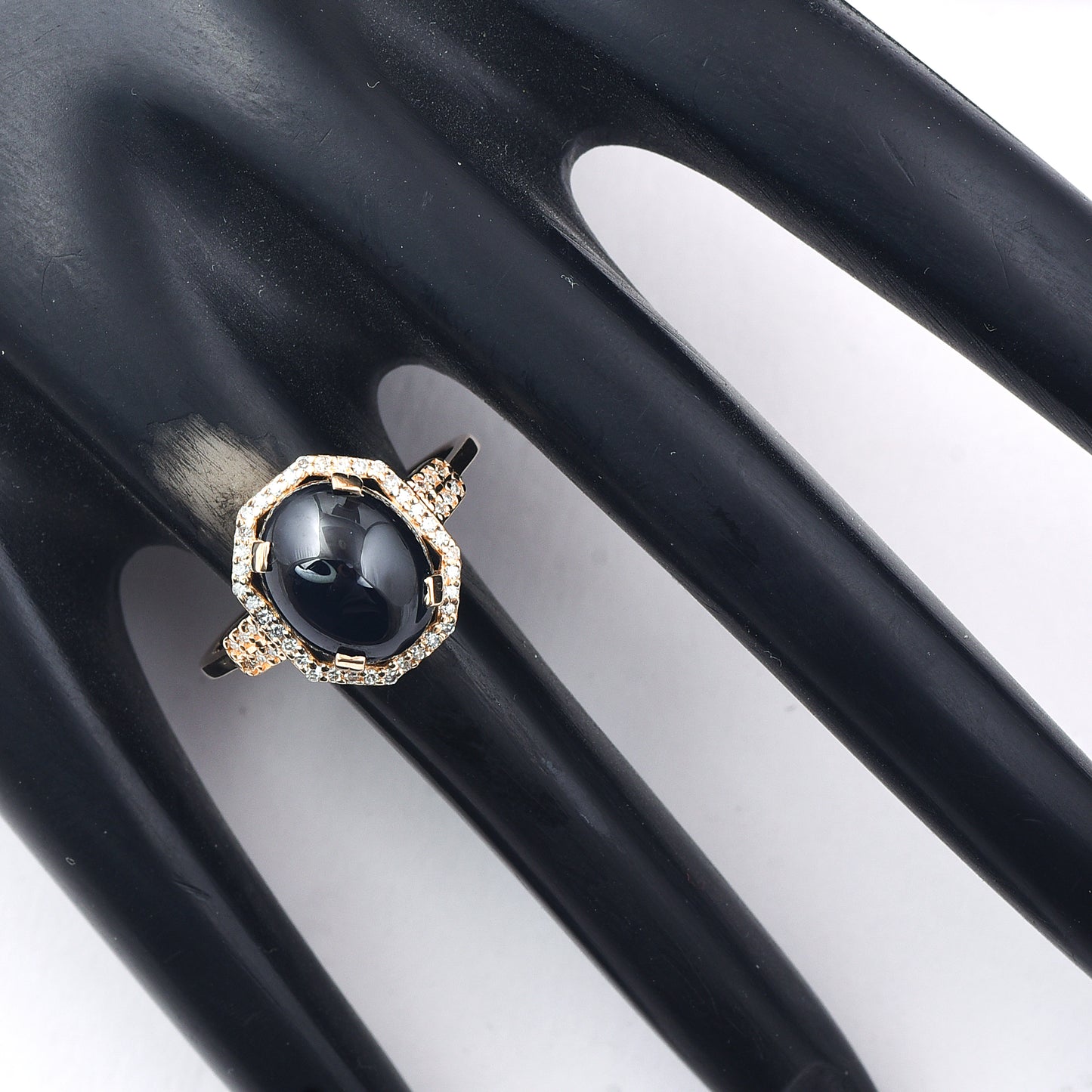4.75 Ct Oval Cabochon Cut Natural Sapphire 14K Gold Ring