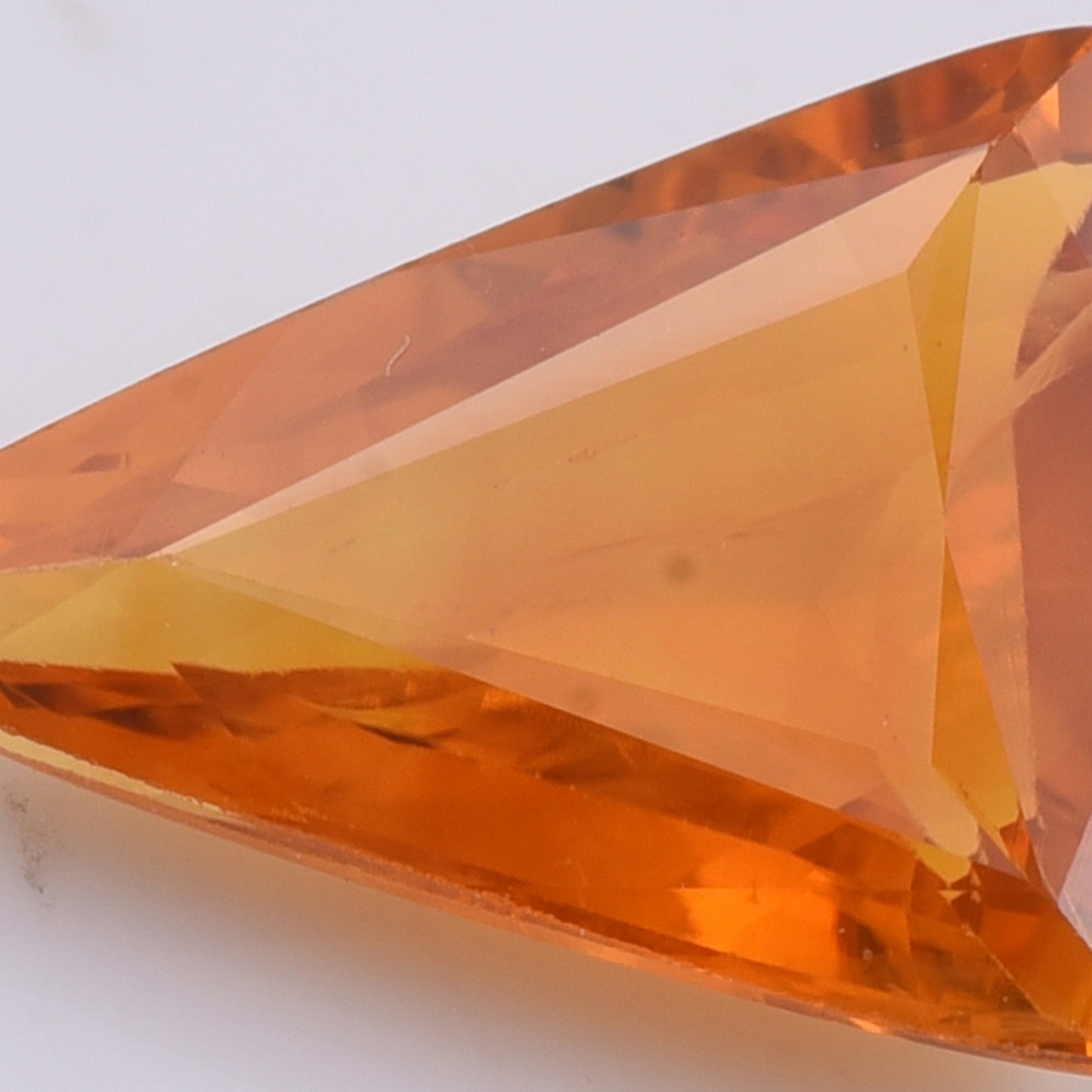 2.65 Natural Corundum Orange Sapphire Triangular Mixed Cut Gemstone