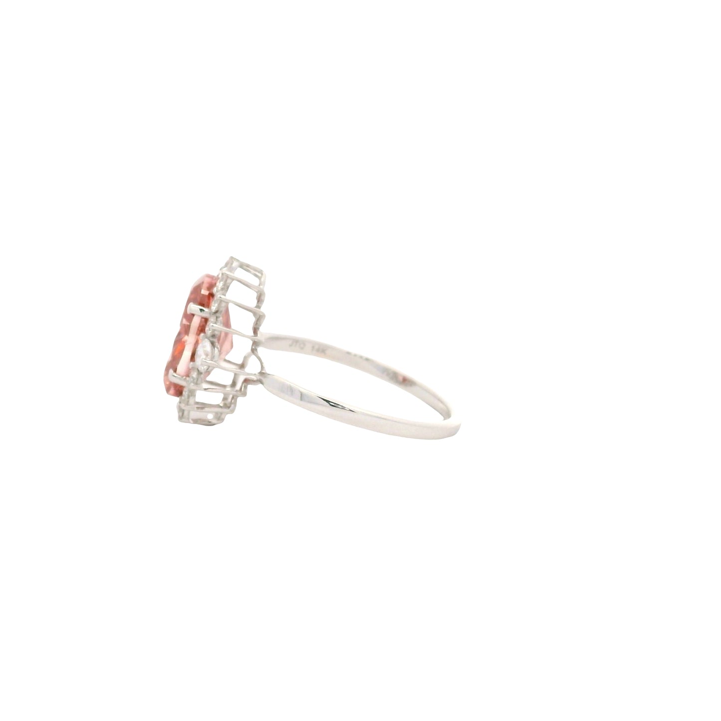 3.55 Carats Pink Lab Grown Diamond 14K Gold Ring