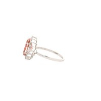 3.55 Carats Pink Lab Grown Diamond 14K Gold Ring