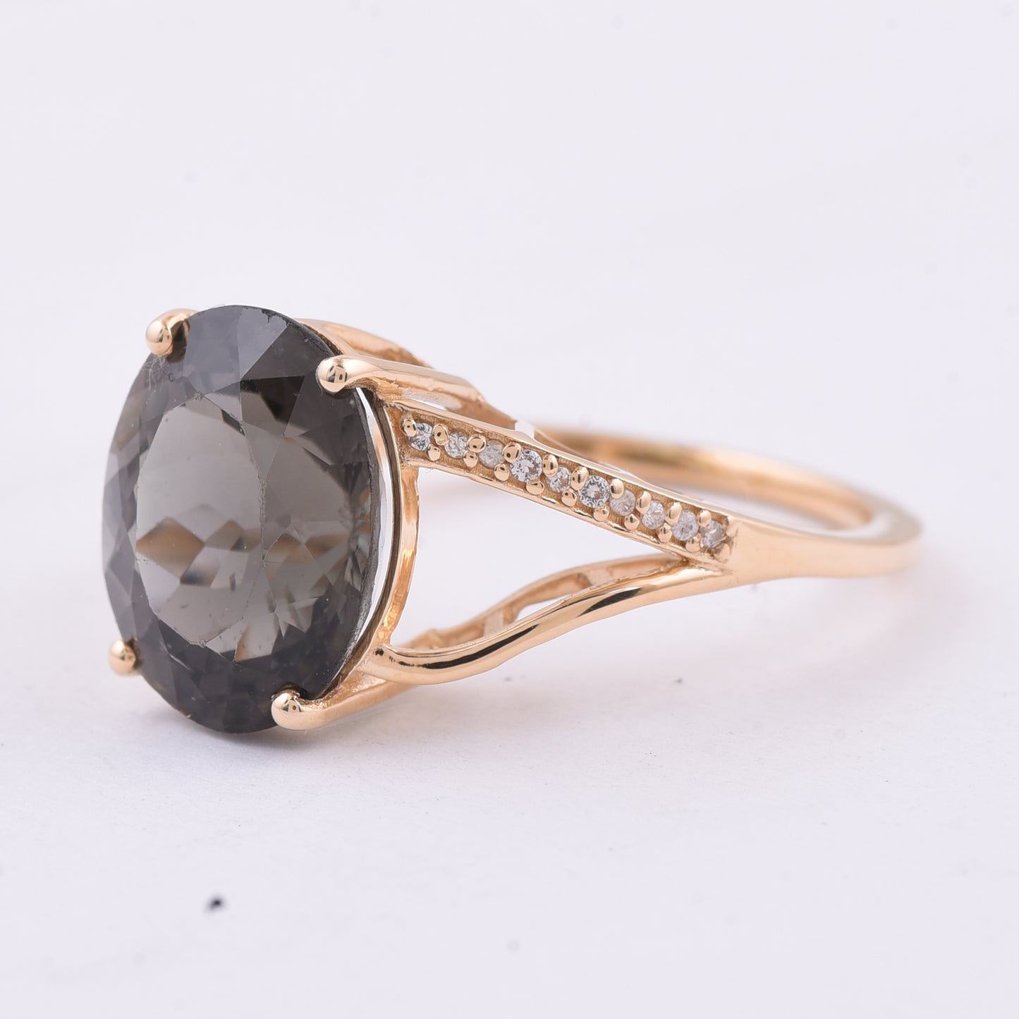 5.21 Ct Oval Natural Tourmaline 14K Gold Ring