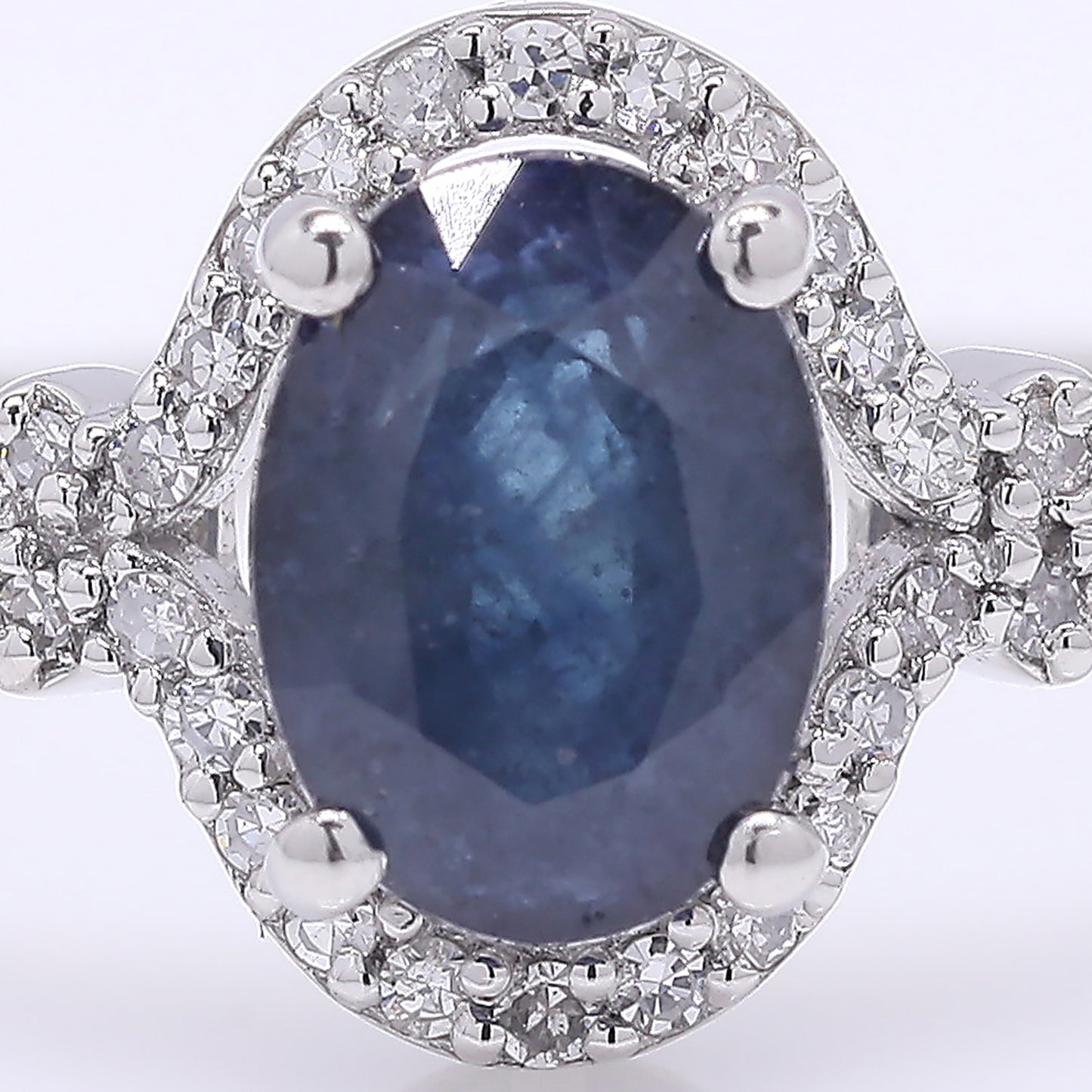 1.53 Ct Oval Mixed Cut Natural Sapphire 950 Platinum Ring