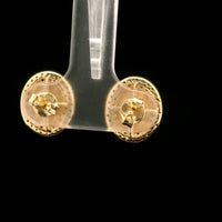 2.63 Ct Oval Multi Tourmaline 14K Gold Earrings