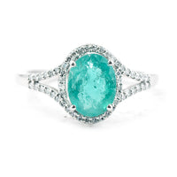 1.85 Ct Oval Mixed Cut Natural Emerald 950 Platinum Ring