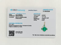 2.15 Ct Oval, Marquise Emerald 14K Gold Pendant