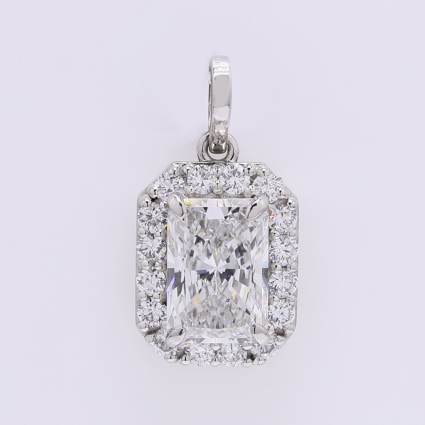 2.32 Carats Lab Grown Diamond 950 Platinum Pendant