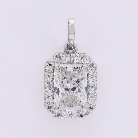 2.32 Carats Lab Grown Diamond 950 Platinum Pendant