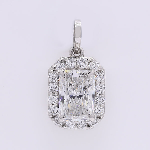 2.32 Carats Lab Grown Diamond 950 Platinum Pendant