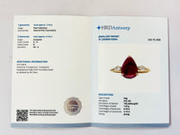 2.30 Ct Pear Cabochon Natural Tourmaline 14K Gold Ring