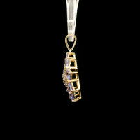 1.53 Ct Square Tanzanite 14K Gold Pendant
