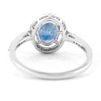 1.72 Ct Oval Mixed Cut Natural Sapphire 950 Platinum Ring