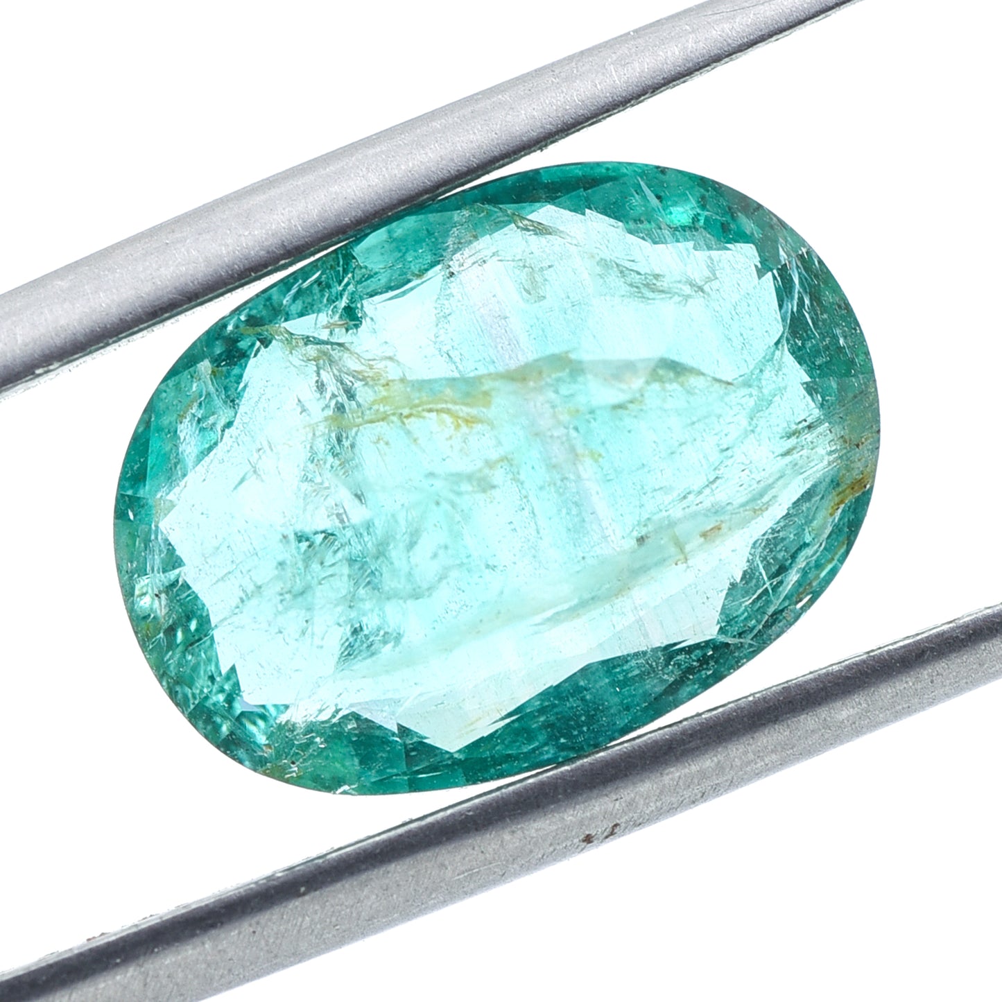 5.63 Natural Beryl Emerald Oval Mixed Cut Gemstone