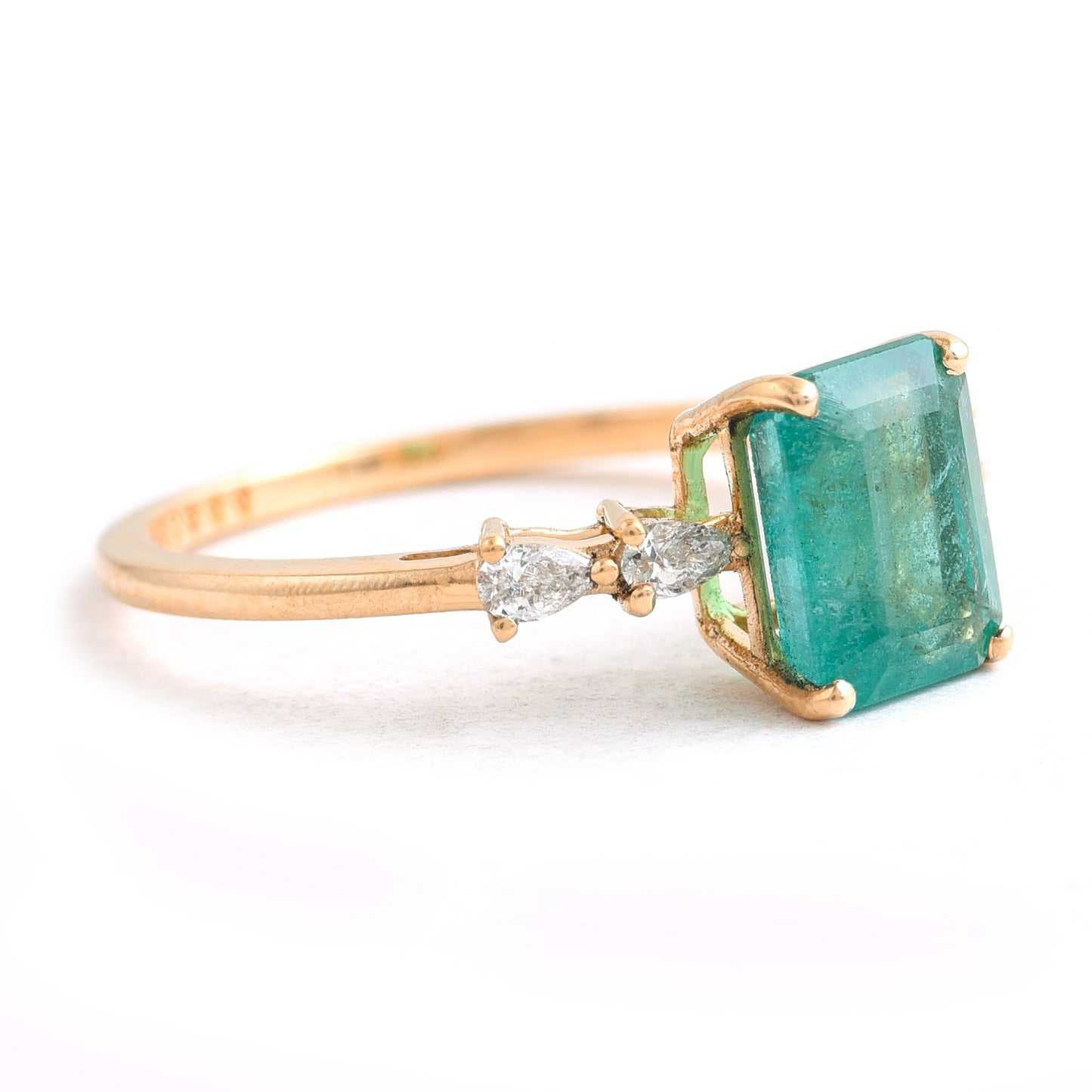 1.95 Ct Octagon Emerald 14K Gold Ring