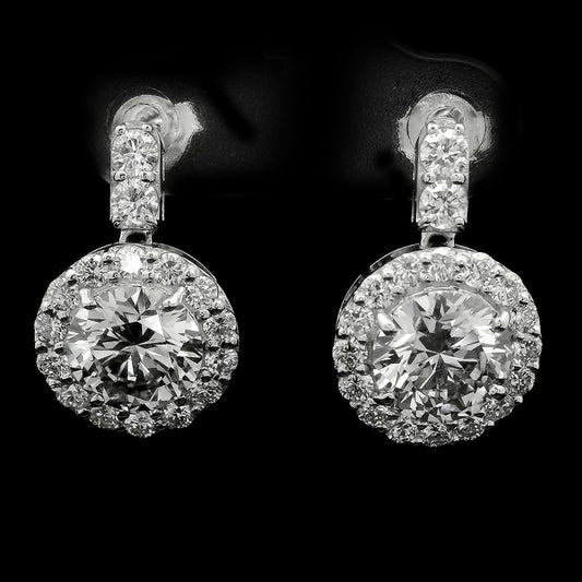 5.14 Carats Lab Grown Diamond 14K Gold Earrings