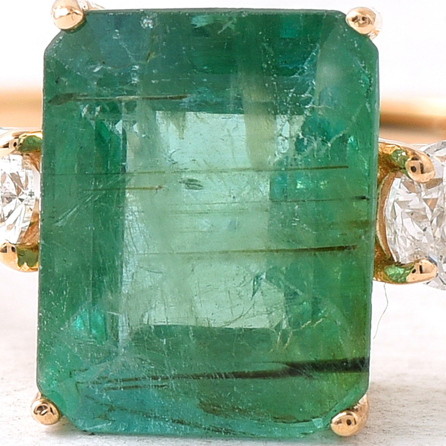 2.45 Ct Octagon Emerald 14K Gold Ring