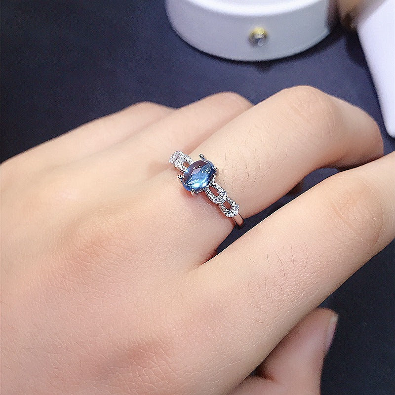 Blue Topaz 925 Sterling Silver Ring