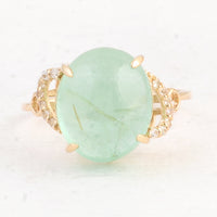 8.55 Ct Oval Emerald 14K Gold Ring
