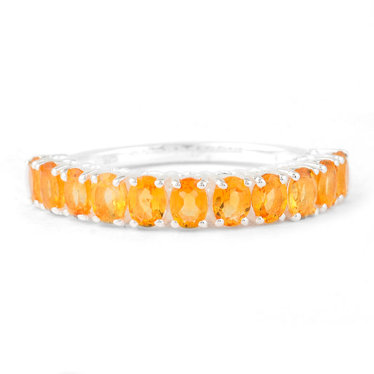 1.69 Ct Oval Citrine 925 Sterling Silver Ring