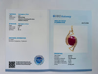 2.80 Ct Oval Natural Ruby 14K Gold Pendant