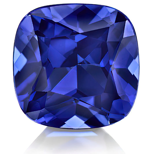 5.89 Carats Lab Grown Blue Sapphire Cushion Loose Gemstone