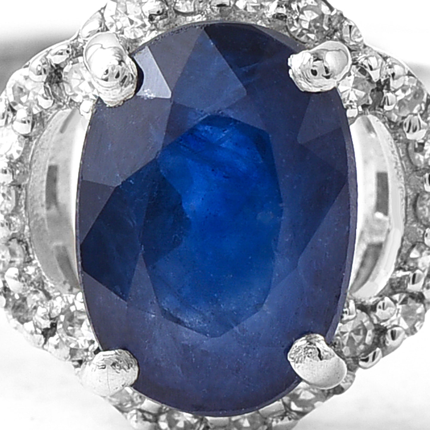 2.63 Ct Oval Mixed Cut Natural Sapphire 950 Platinum Ring