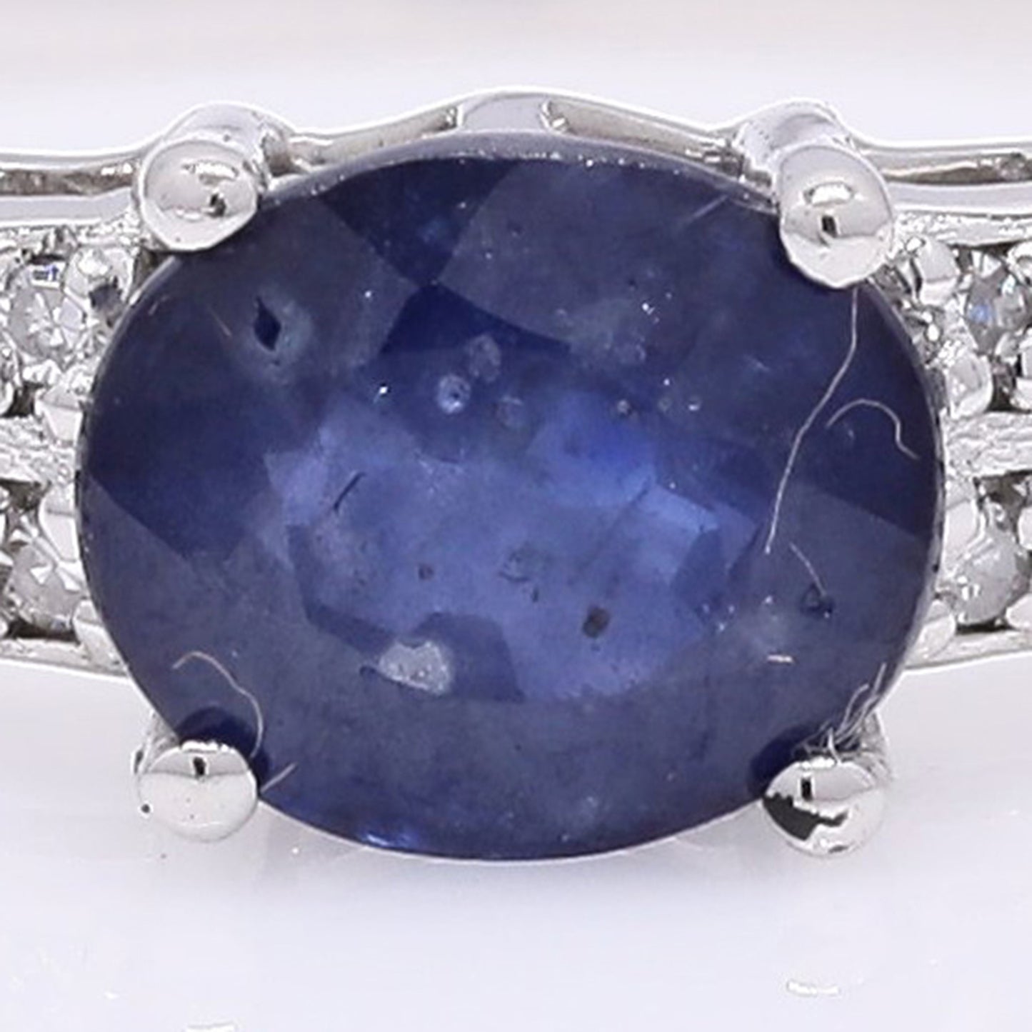 1.14 Ct Oval Mixed Cut Natural Sapphire 950 Platinum Ring