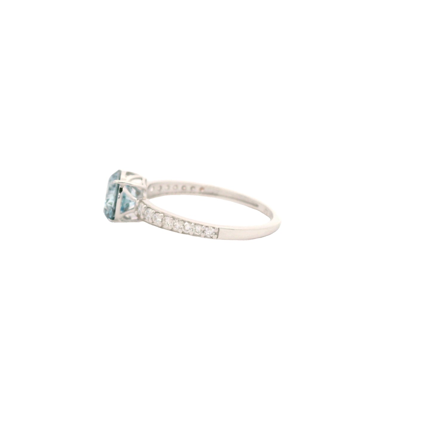 1.74 Carats Blue Lab Grown Diamond 14K Gold Ring