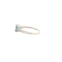 1.74 Carats Blue Lab Grown Diamond 14K Gold Ring