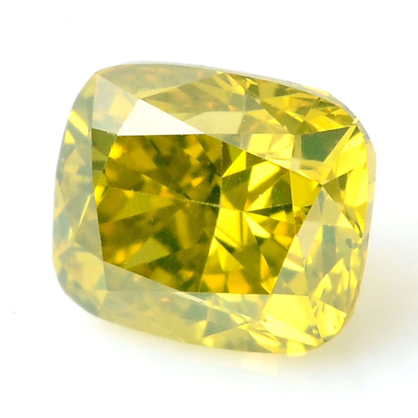 0.43 Carat Yellow Diamond Cushion Loose Gemstone