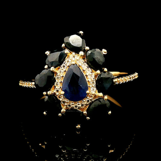 2.22 Ct Pear Sapphire 14K Gold Ring