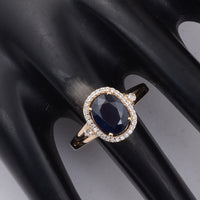 2.61 Ct Oval Sapphire 9K Gold Ring