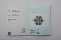1.61 Ct Oval Mixed Cut Natural Emerald 950 Platinum Ring