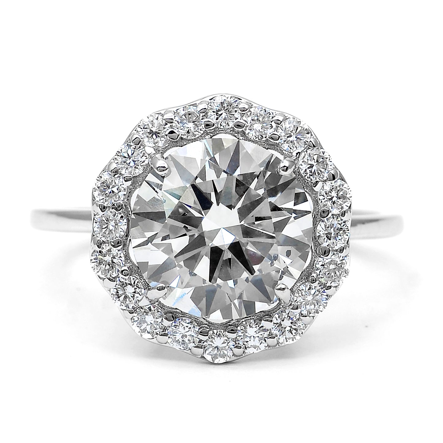 3.46 Carats Lab Grown Diamond 14K Gold Ring