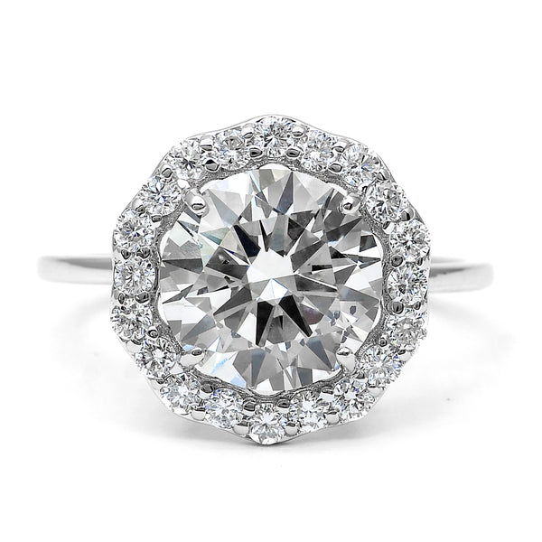 3.46 Carats Lab Grown Diamond 14K Gold Ring