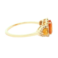 1.69 Ct Oval Multi Sapphire 14K Gold Ring