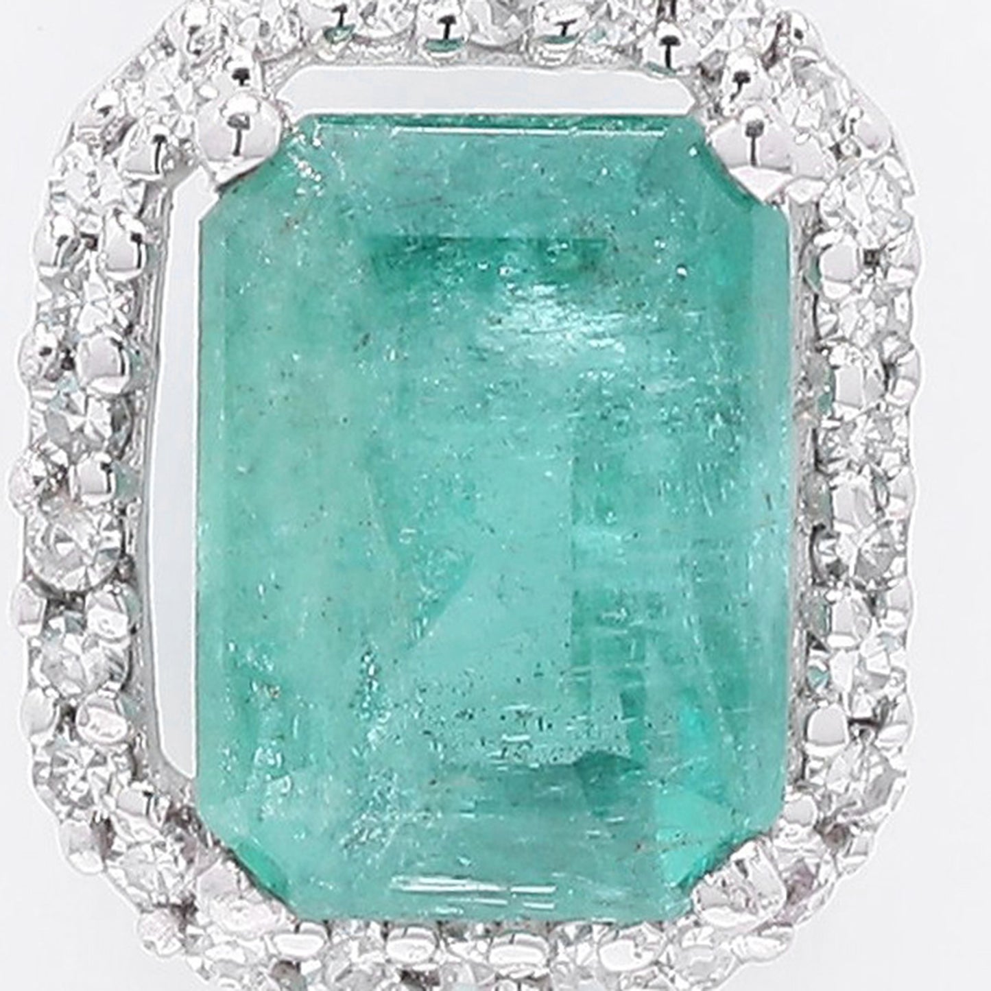 1.21 Ct Octagon Step Cut Natural Emerald 950 Platinum Pendant