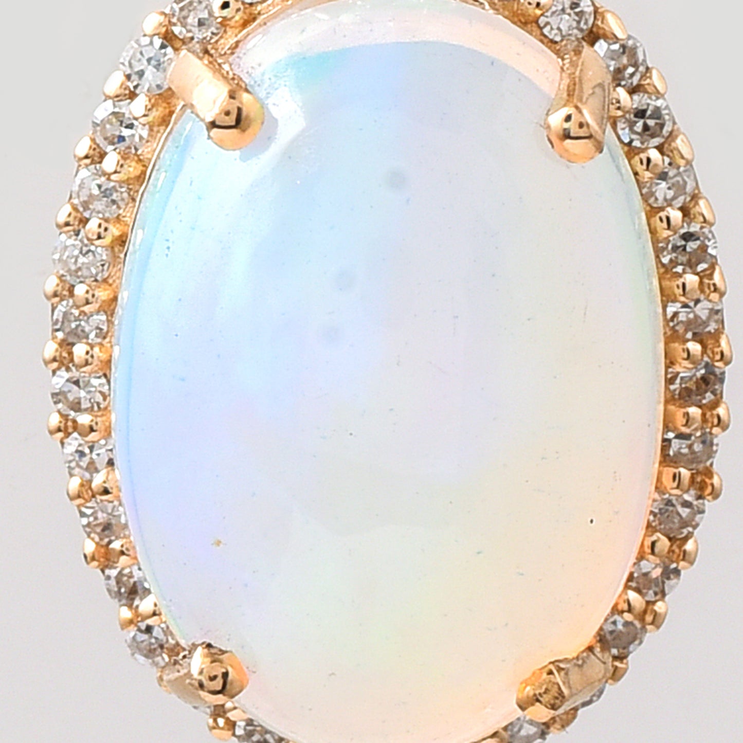 2.50 Ct Oval Cabochon Cut Natural Opal 14K Gold Pendant