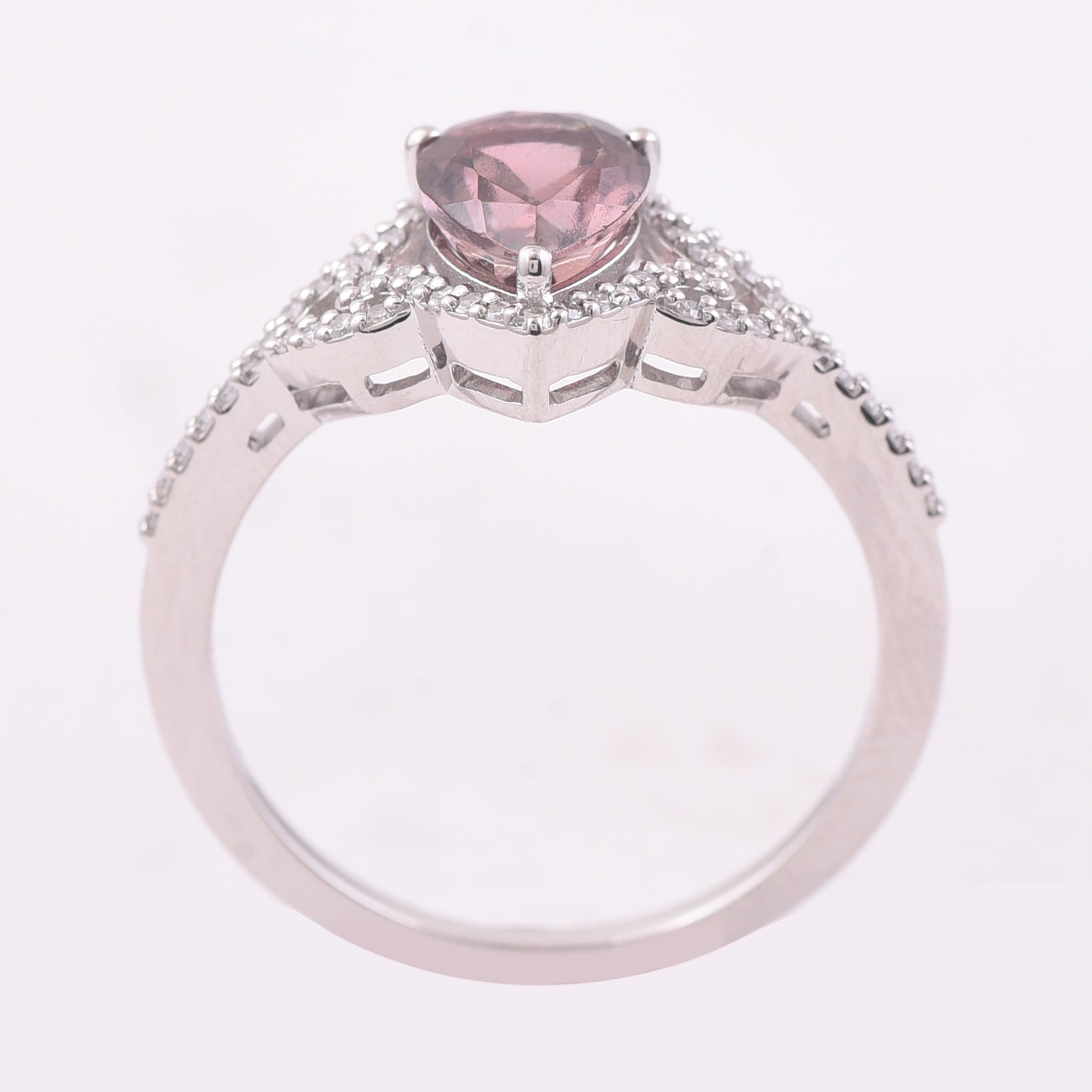 1.43 Ct Pear Mixed Cut Natural Tourmaline 950 Platinum Ring