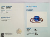 2.32 Ct Cushion Mixed Cut Natural Tanzanite 14K Gold Ring