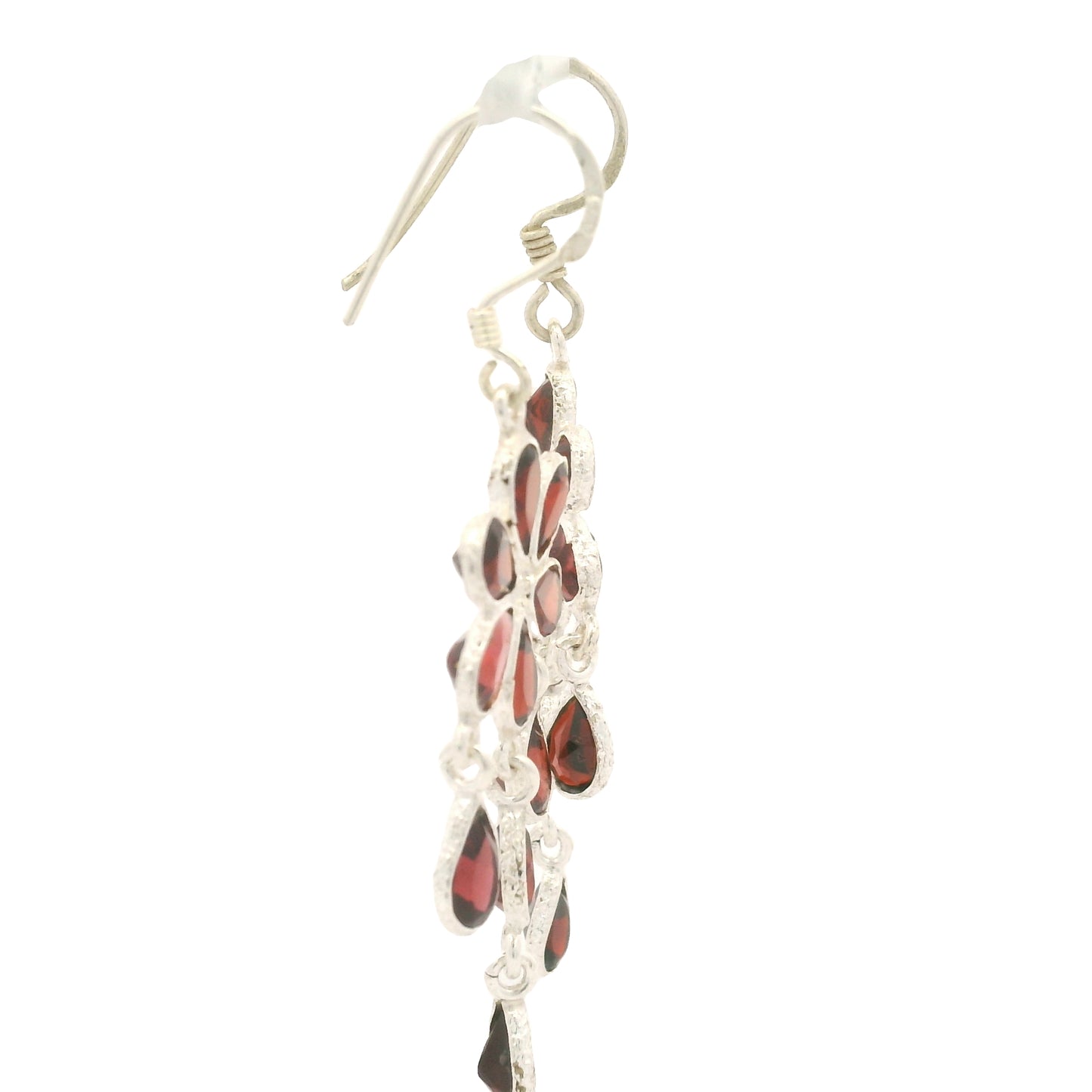 11.50 Ct Garnet 925 Sterling Silver Earrings