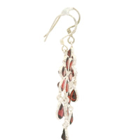 11.50 Ct Garnet 925 Sterling Silver Earrings