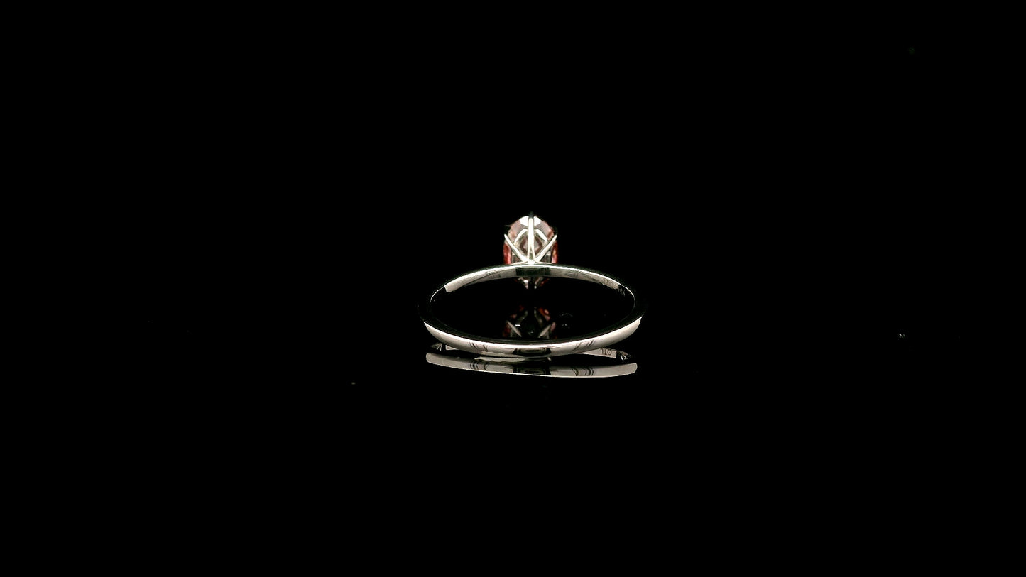 1.00 Carats Pink Lab Grown Diamond 14K Gold Ring