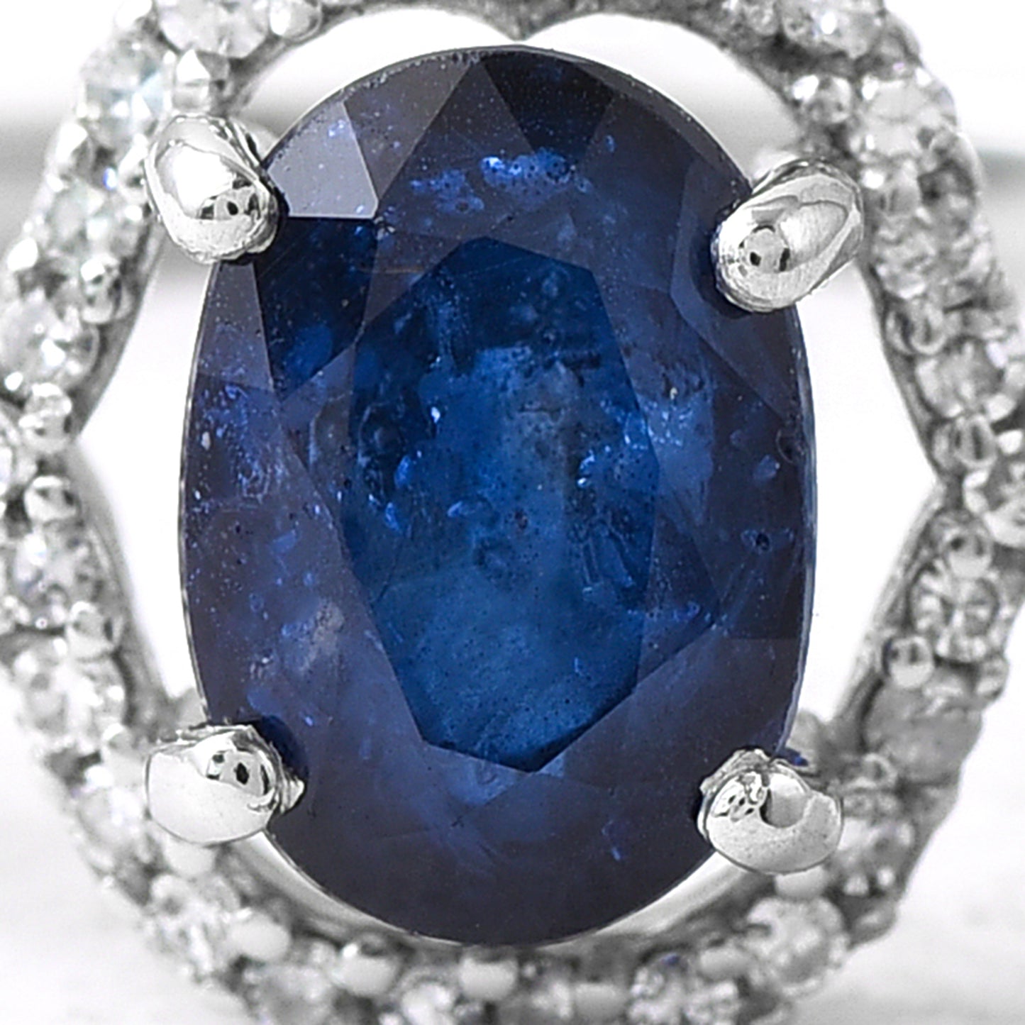 1.62 Ct Oval Sapphire 950 Platinum Ring