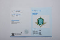 2.22 Ct Cushion Mixed Cut Natural Emerald 14K Gold Ring