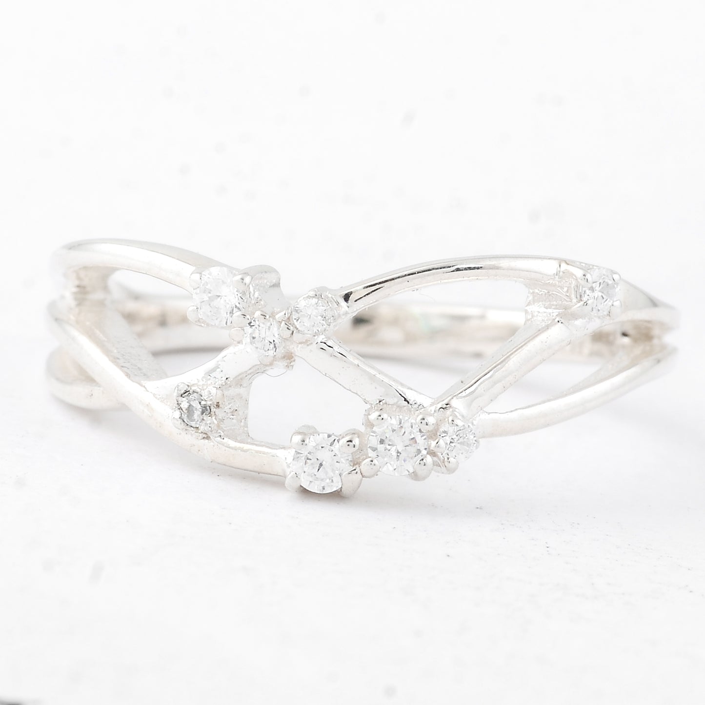 0.31 Ct Round Cubic Zirconia 925 Sterling Silver Ring